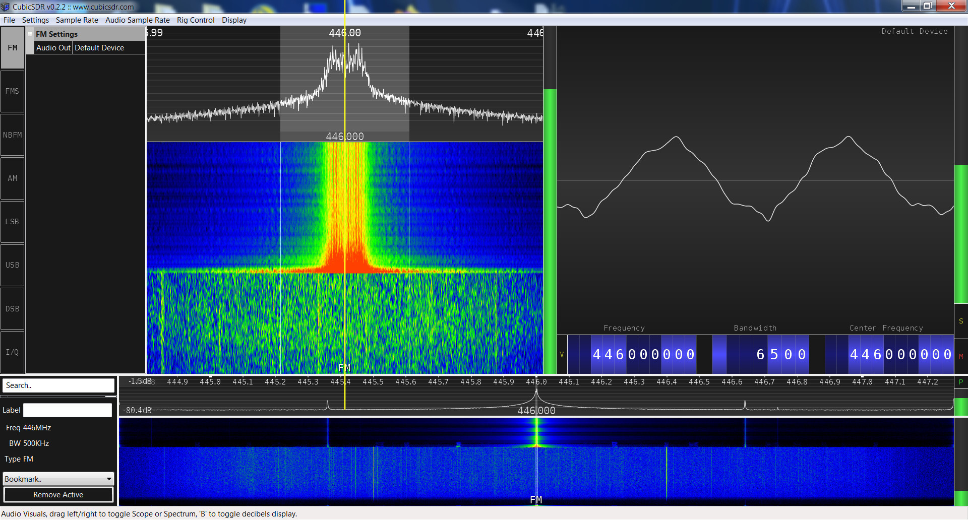 Icom ID-31a SRD spectrum analysis