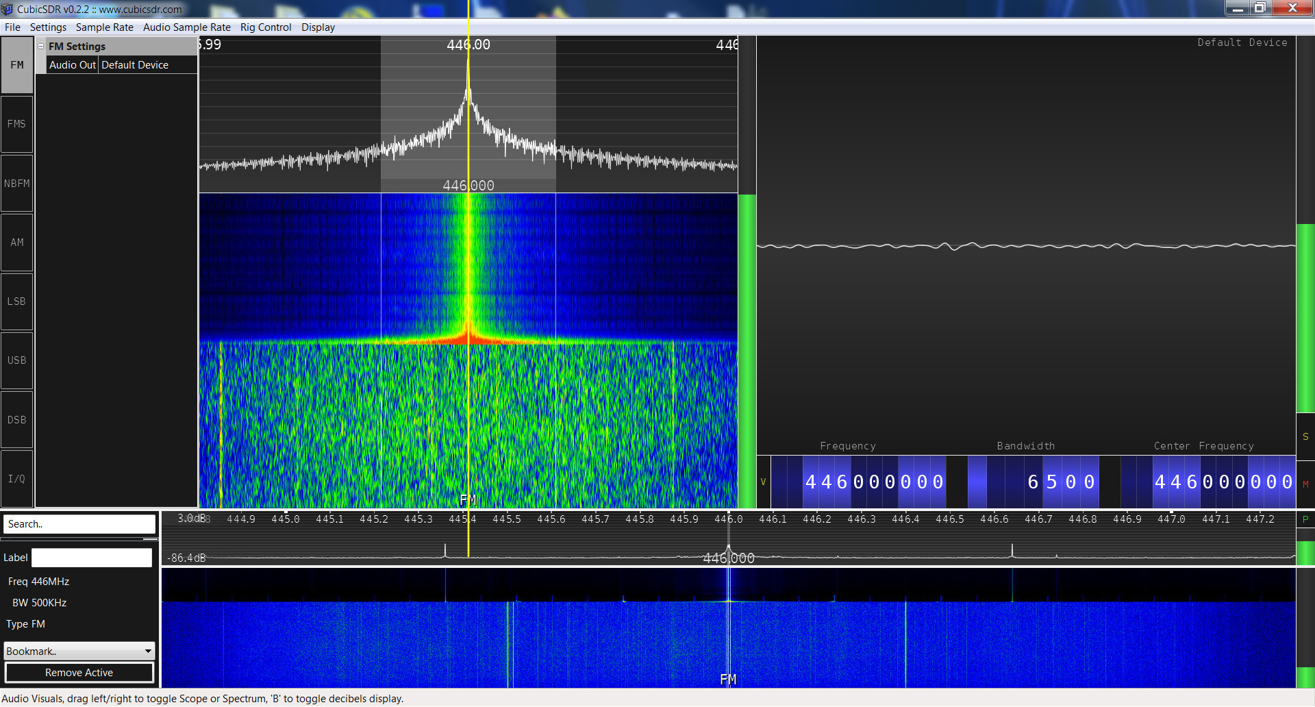 Kenwood TH-D74A SRD spectrum analysis