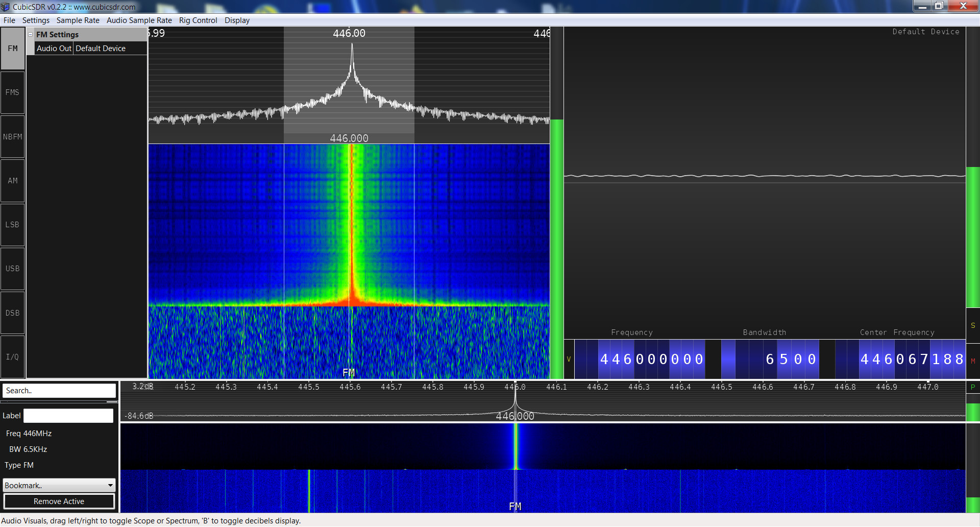 Yaesu FT-4XR SRD spectrum analysis