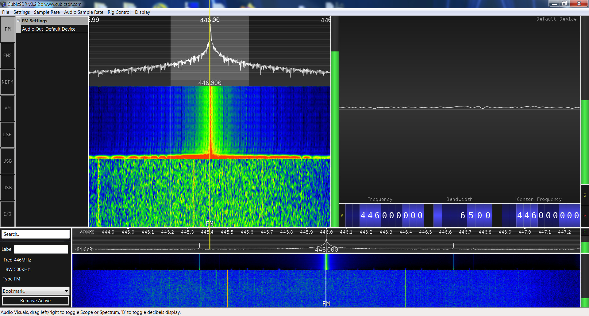 Yaesu FT-60R SRD spectrum analysis