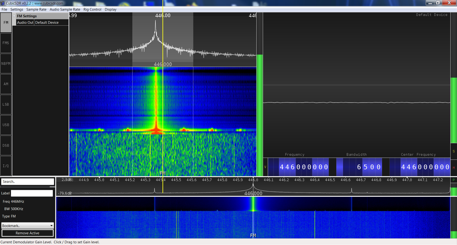 Baofeng BF-T1 SRD spectrum analysis