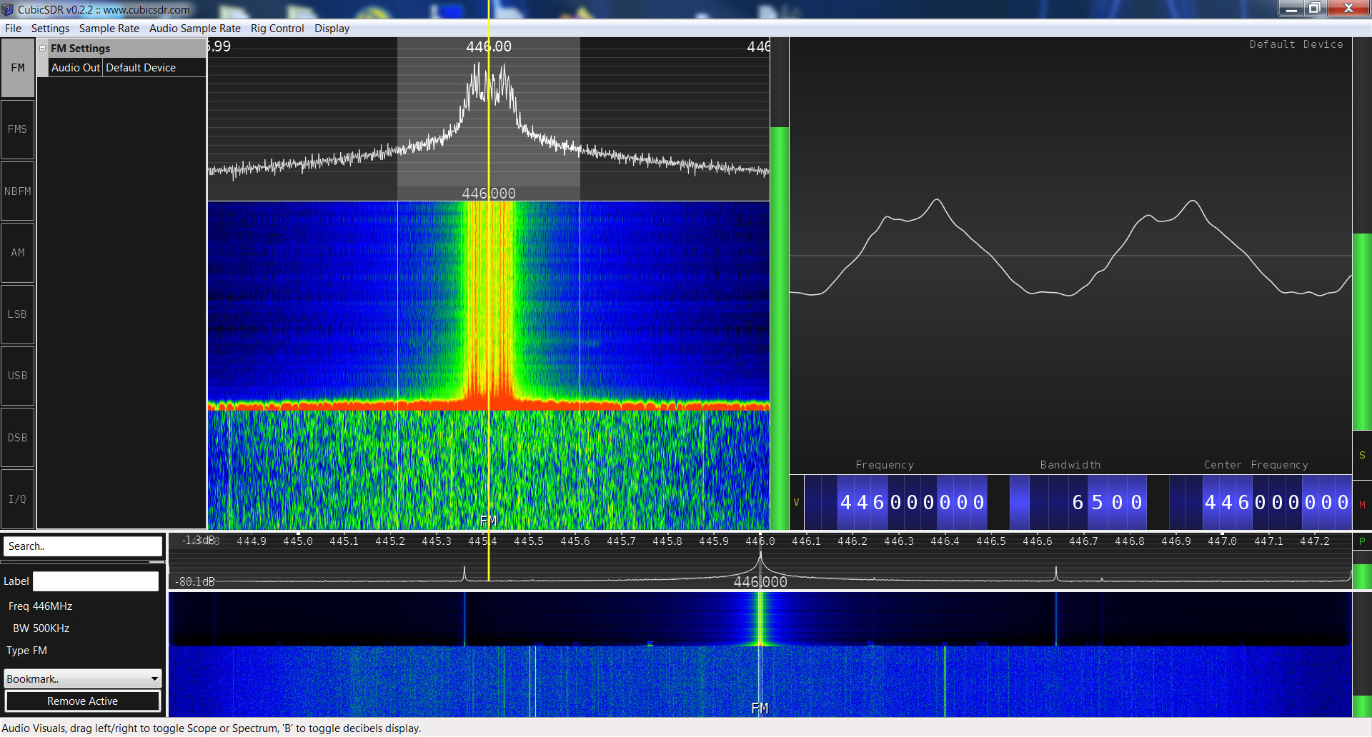 Yaesu FT-65R SRD spectrum analysis