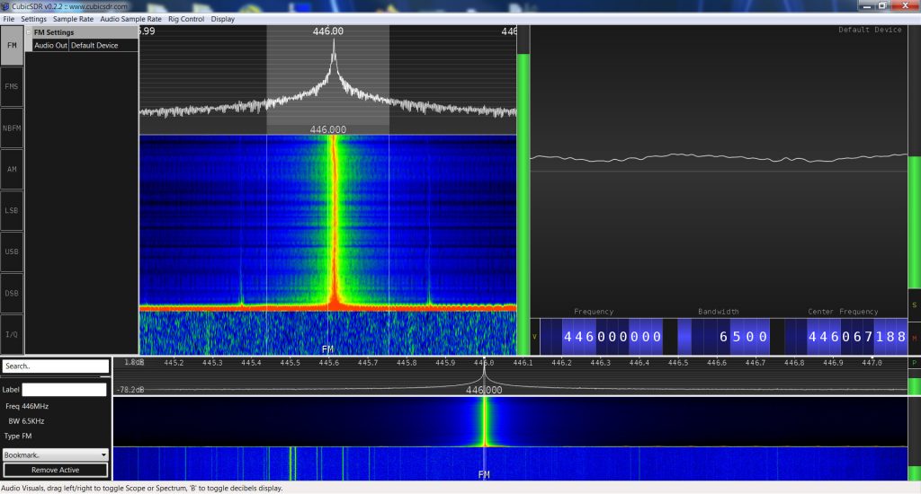 Alinco DJ-G7T SRD spectrum analysis