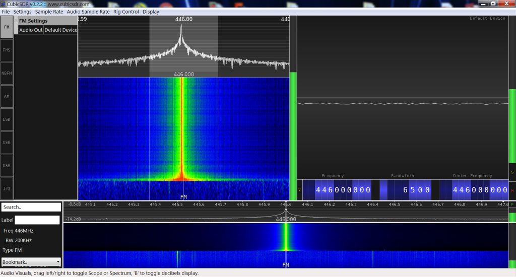 Baofeng UV-5R plus spectrum analysis