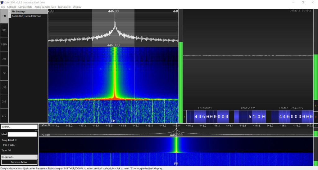 Baofeng UV-S9 Plus SDR spectrum analysis
