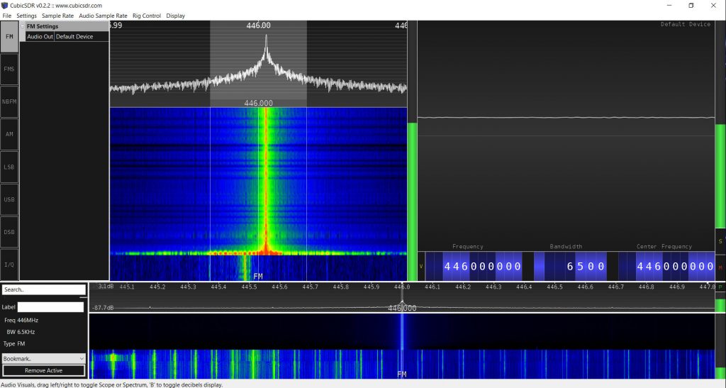 Retevis RB22 SDR spectrum analysis