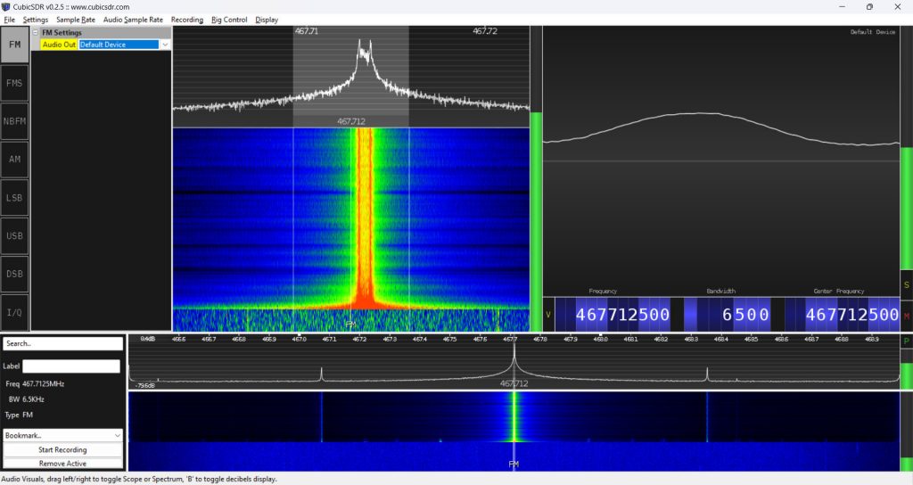 Samcom FPCN30a SRD spectrum analysis