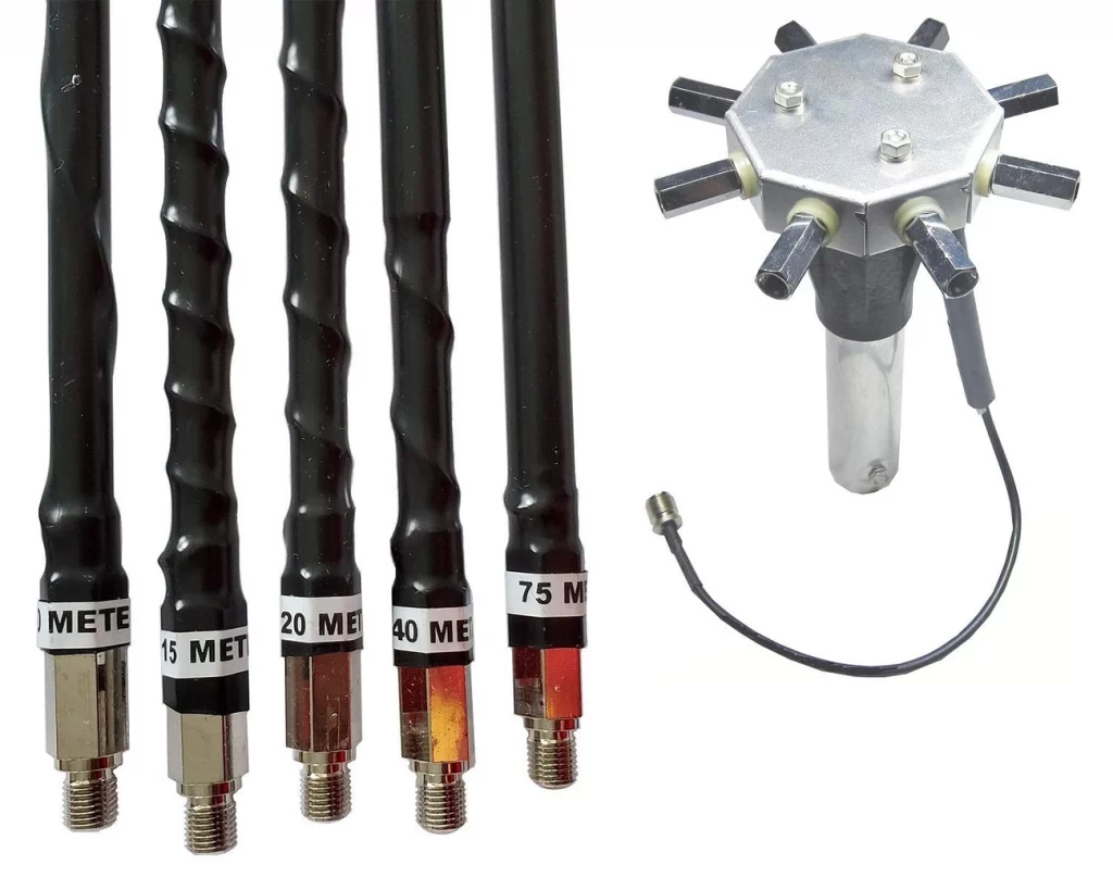 Hamstick trapped dipole ham antenna