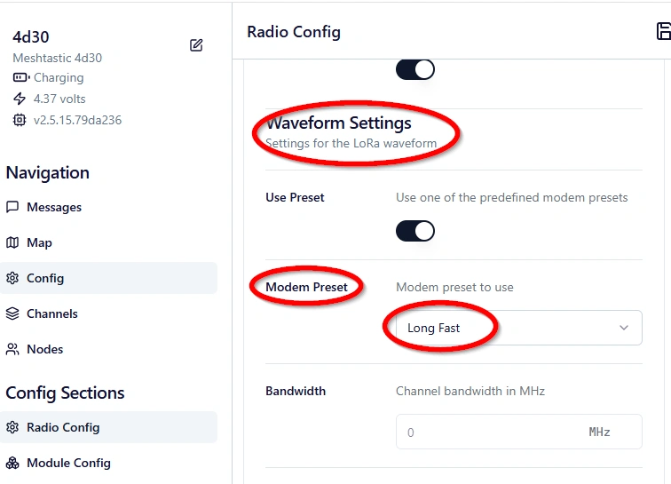 configure meshtastic
