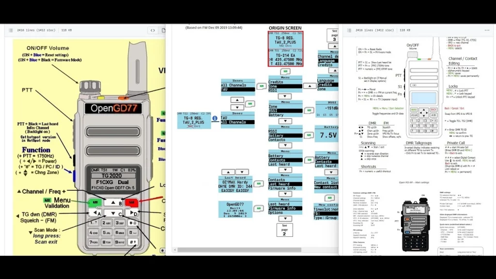 Opengd77 features