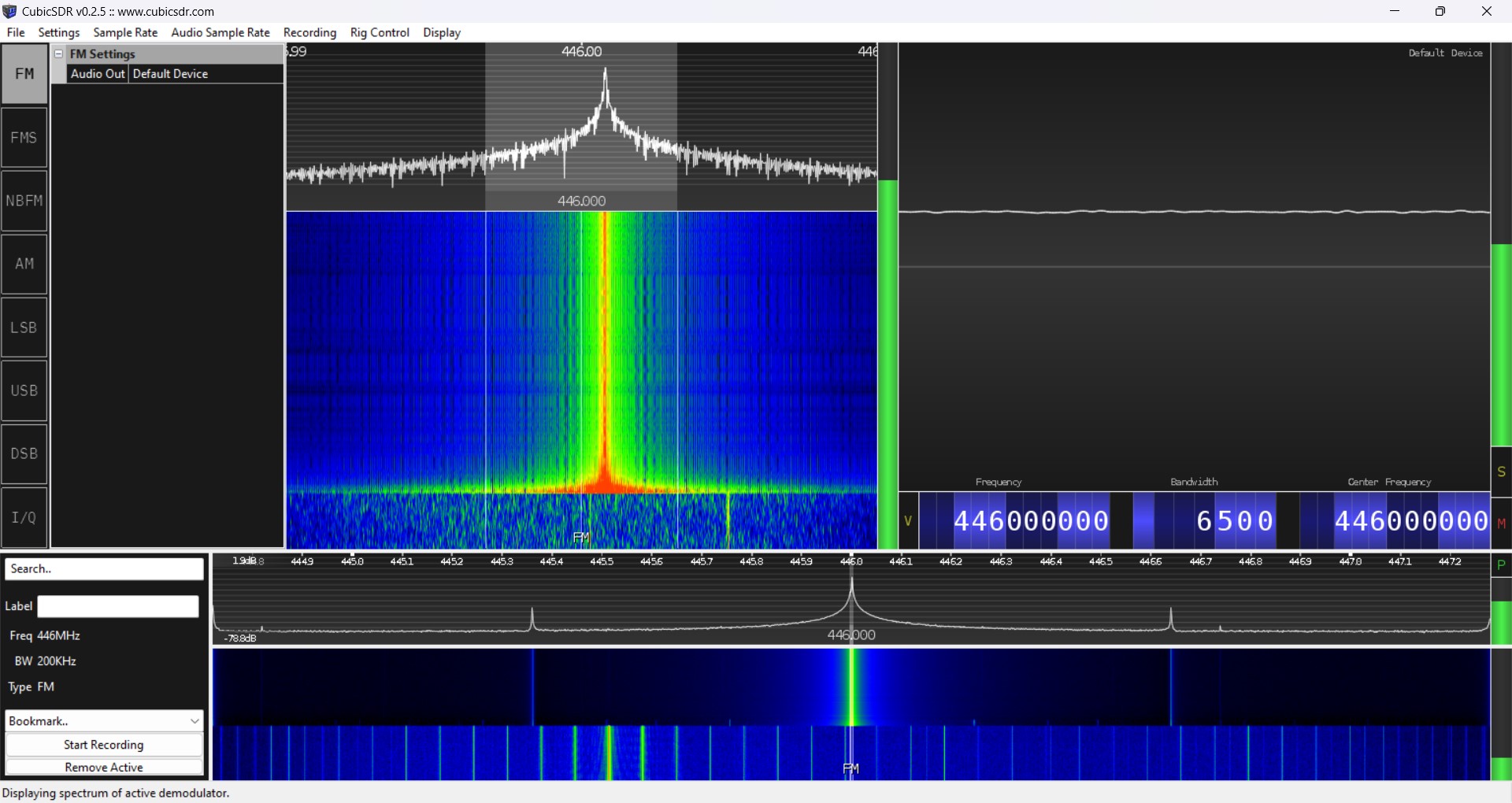 radtel-rt470x Radtel RT-470x spectrum analysis